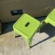 Green industrial tabouret