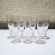 7 antique glass champagne flutes in Louis Philippe style