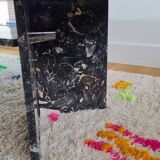 Vintage black terrazzo coffee table