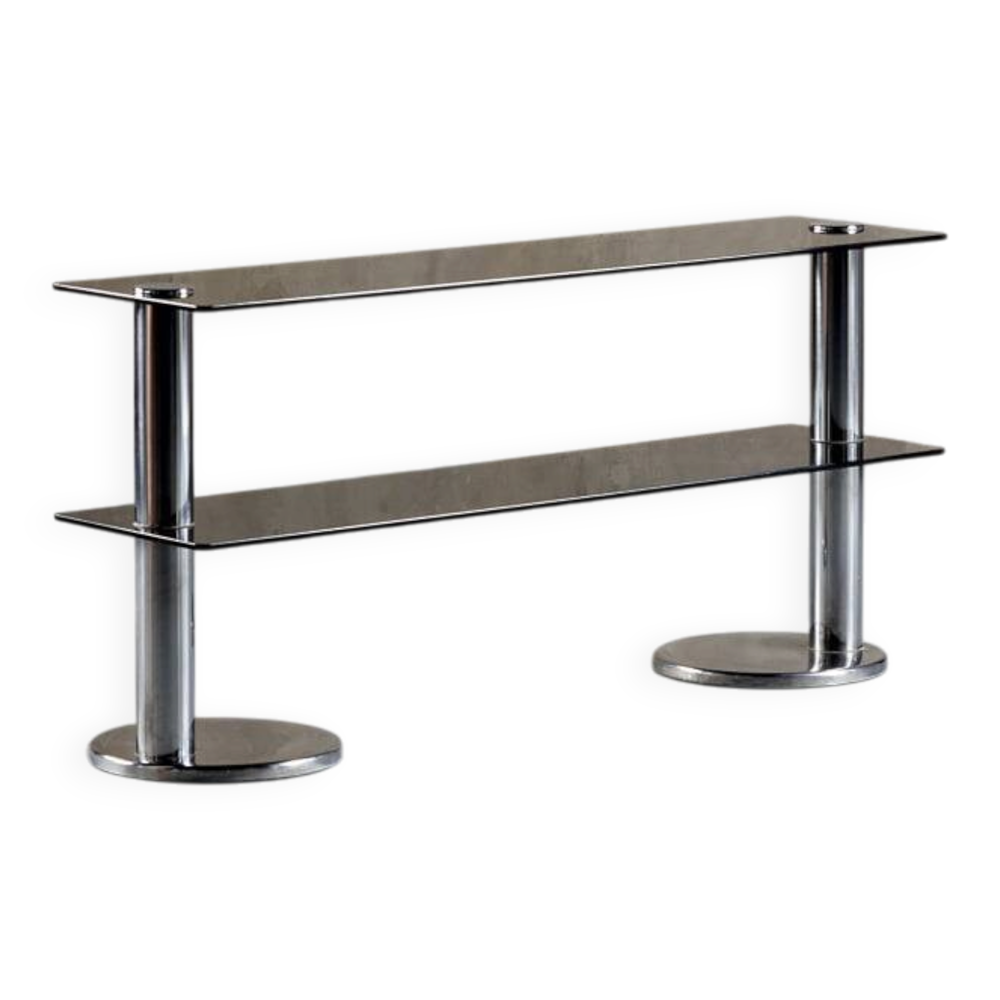 Smoked glass and aluminium sideboard, Italy, 1970s