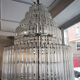 Monumental chandelier of art deco style in metal & crystal