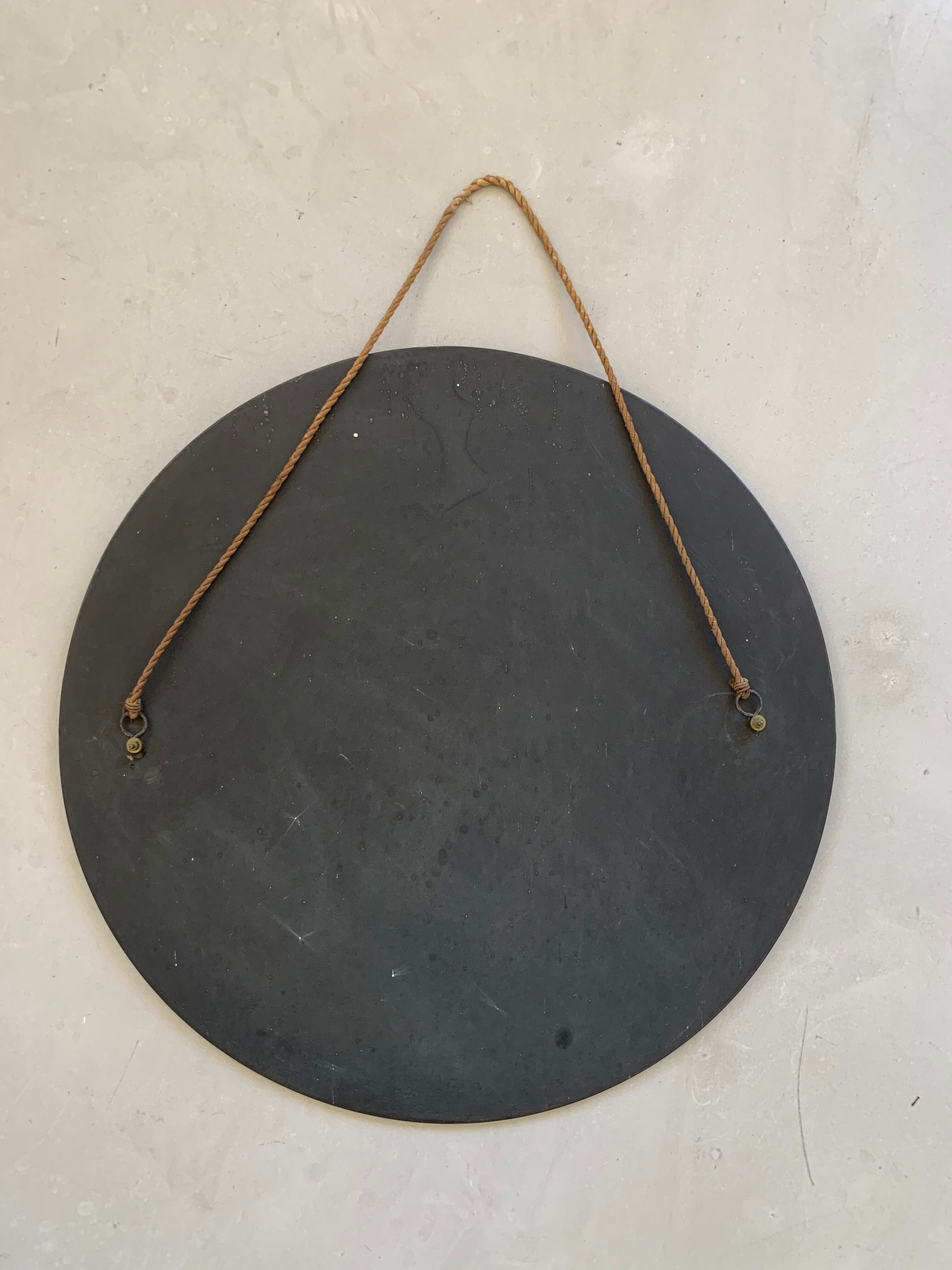 Old beveled round mirror 60cm