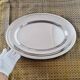 Oval silver metal tray Christofle Gallia Malmaison model