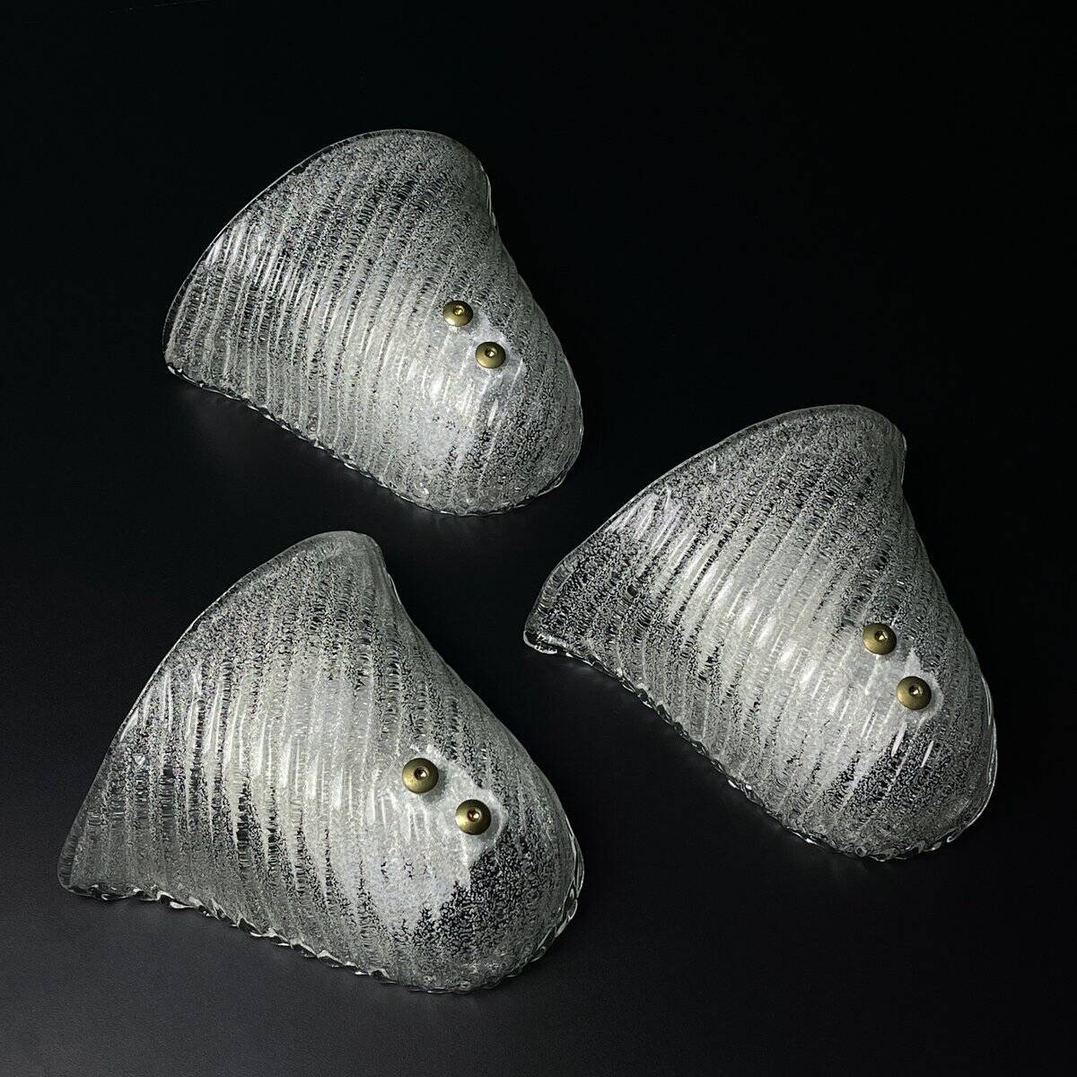 Original Murano wall lamps, Italy, 1970s