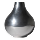 Vase bulbe en aluminium poli, moyen