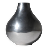 Vase bulbe en aluminium poli, moyen