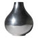 Vase bulbe en aluminium poli, moyen