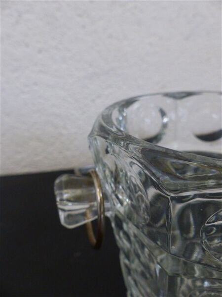 Glass ice bucket 1970