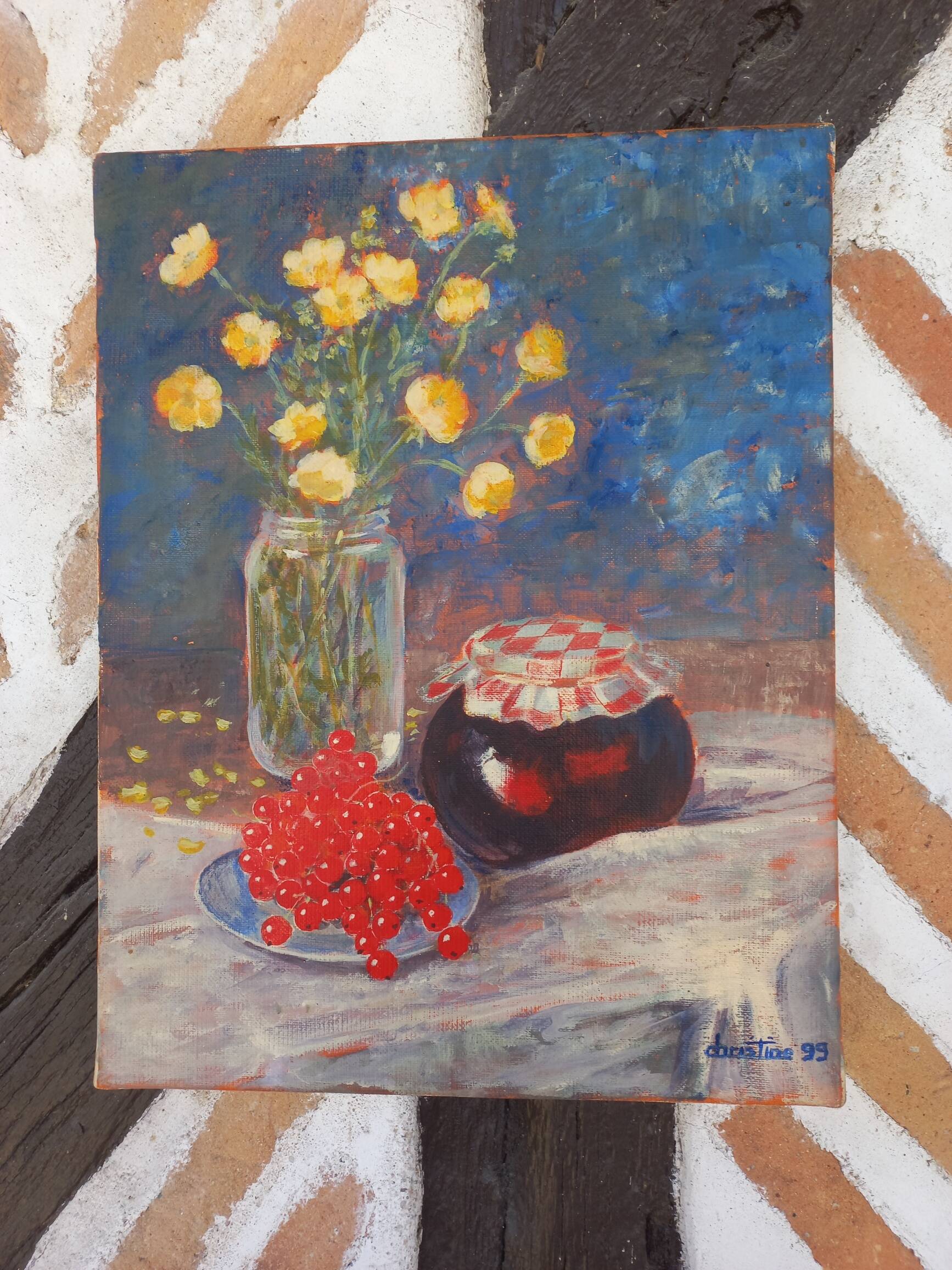 Oil painting still life