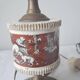 Paire de lampes vintage laiton/ céramique