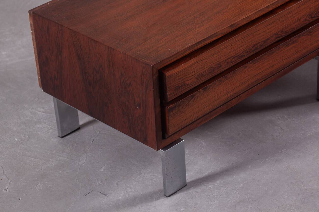 Vintage rosewood nightstands, Denmark, 1970s set of 2