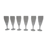 Suite de 6 verres a champagne anciens en cristal