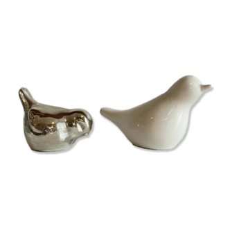 Pair of ceramic birds from the 90s