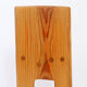 Sculptural high chair in brutalist style made of solid oak.