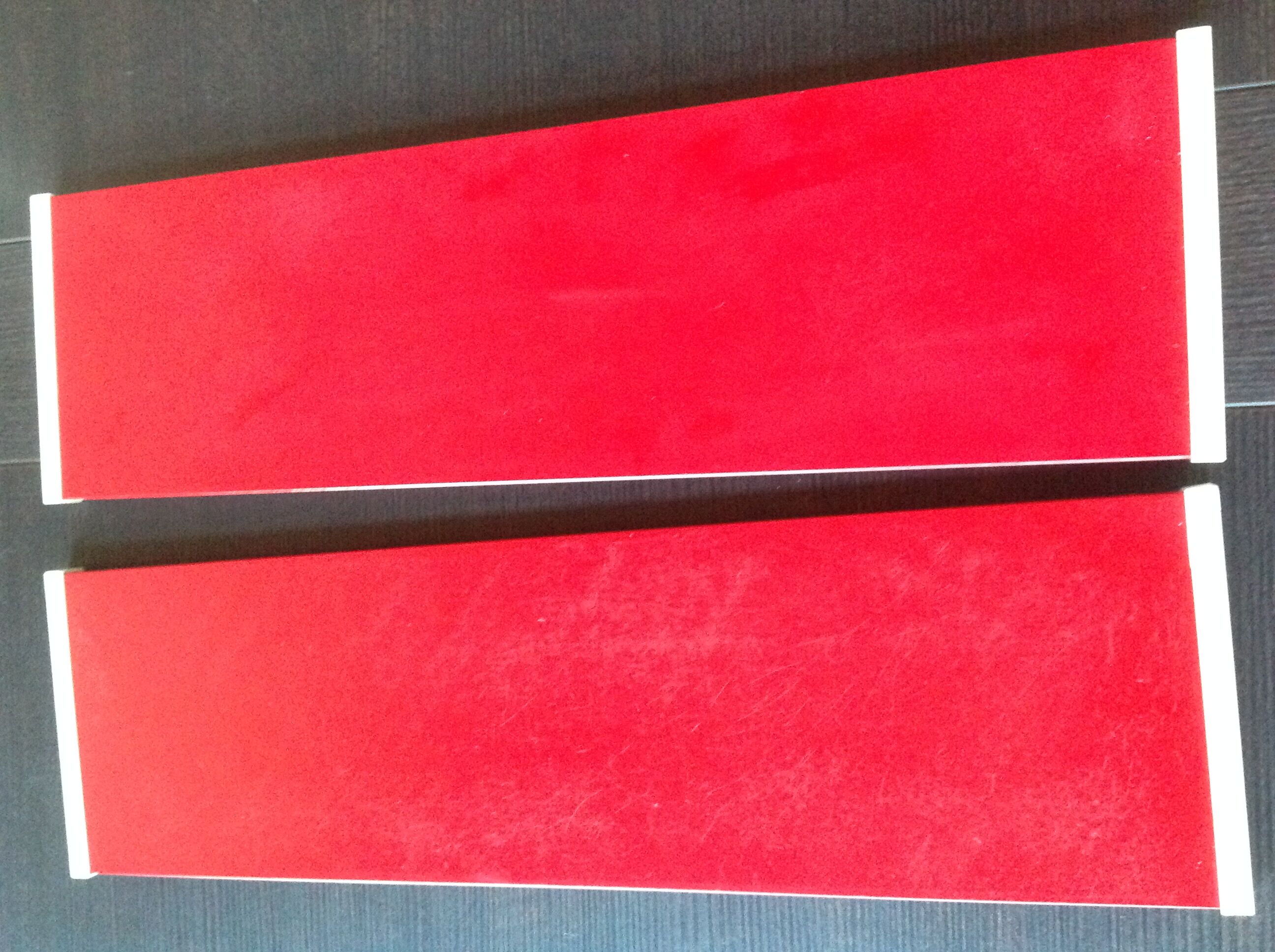 Carmine red wall flooring by Schubert Werk / vintage 60s-70s