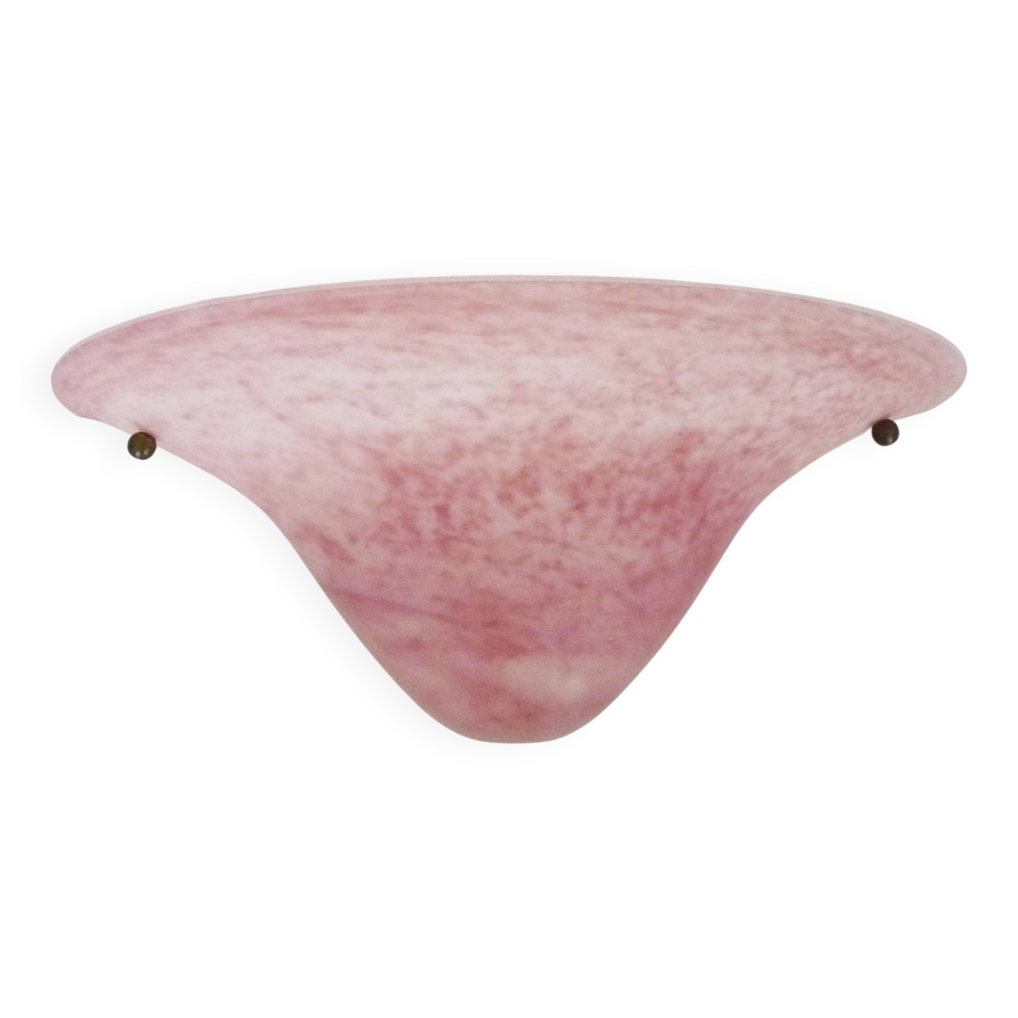 Half-moon wall light in pink glass paste Art Glass 70s 80s