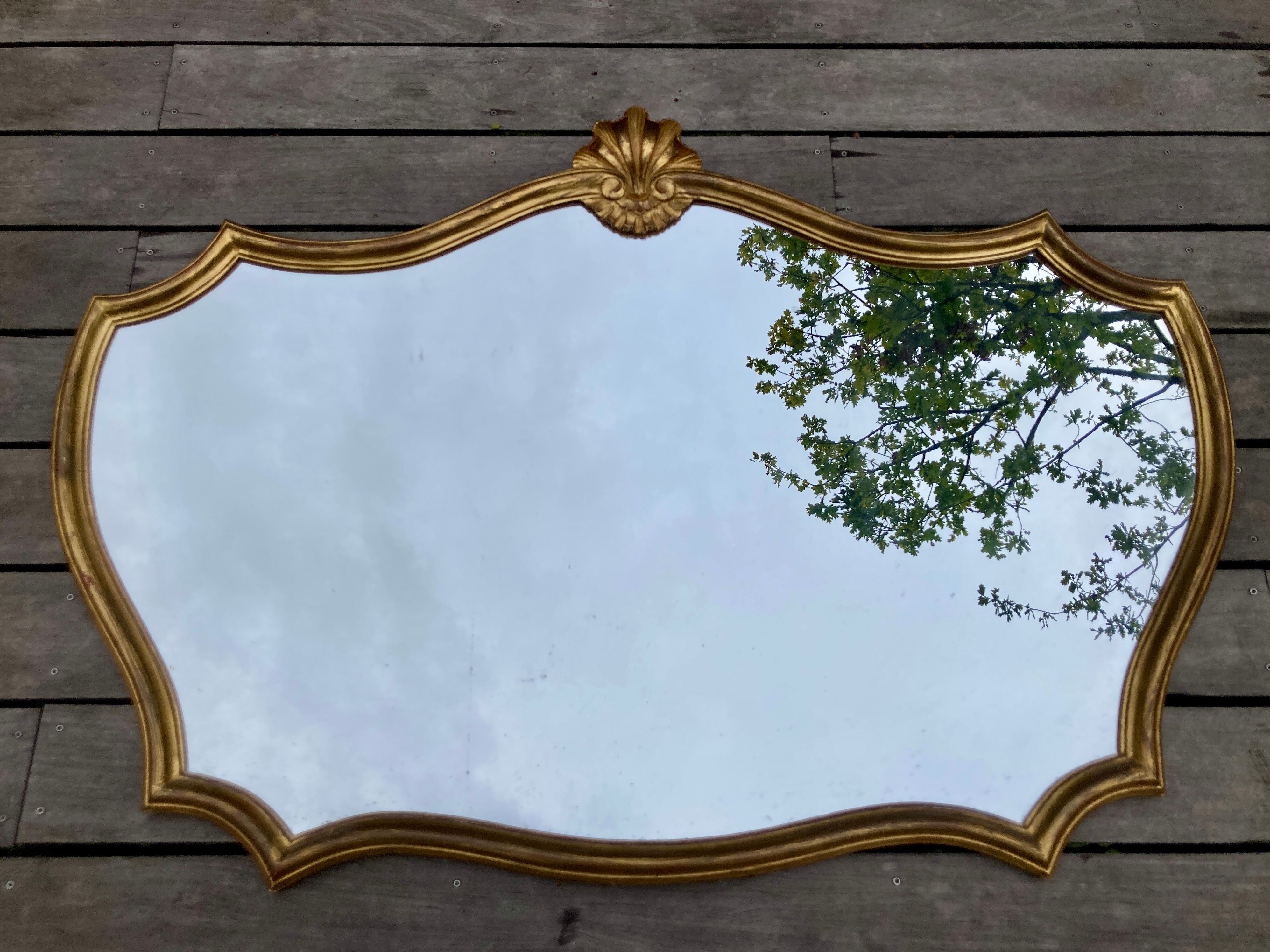 Mirror gilded baroque style