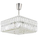 Bakalowits Vienna Faceted Crystal Chandelier Mid-Century, Austria, 1960s