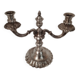 19th century silver-plated bronze chandelier