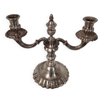 Chandelier XIX bronze argenté