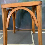 Vintage curved wooden stool