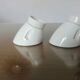 Pair of art deco style porcelain wall lamps