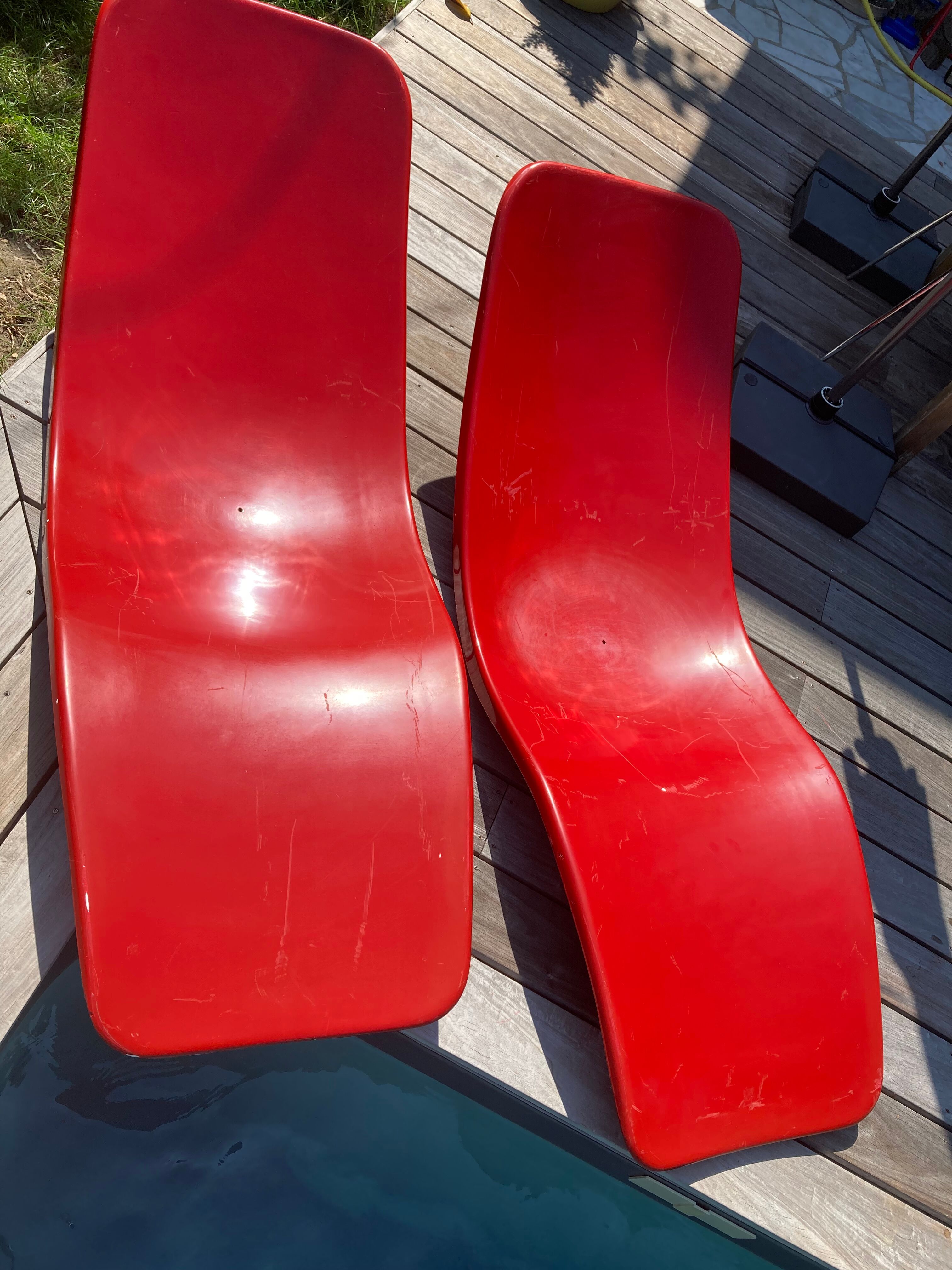 Pair of sunbath chairs Eurolax R1 by Charles Zublena