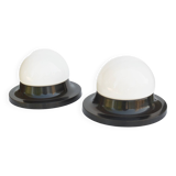 A pair of ceiling lamps, Polam Radom, Poland, 1970s.