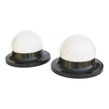 A pair of ceiling lamps, Polam Radom, Poland, 1970s.