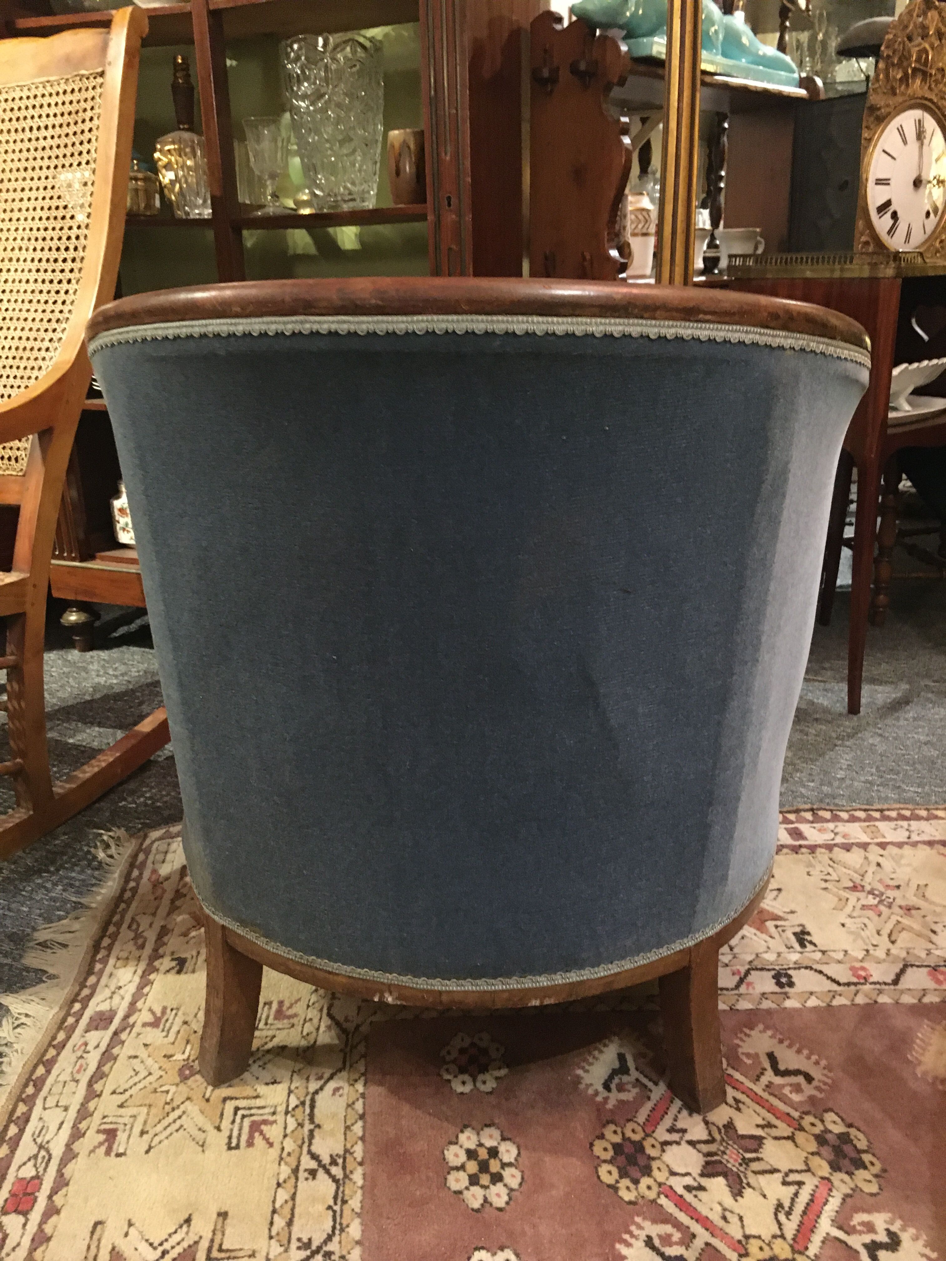Tonneau Chair, Art-Deco, Dlg Paul Follot, circa 1925