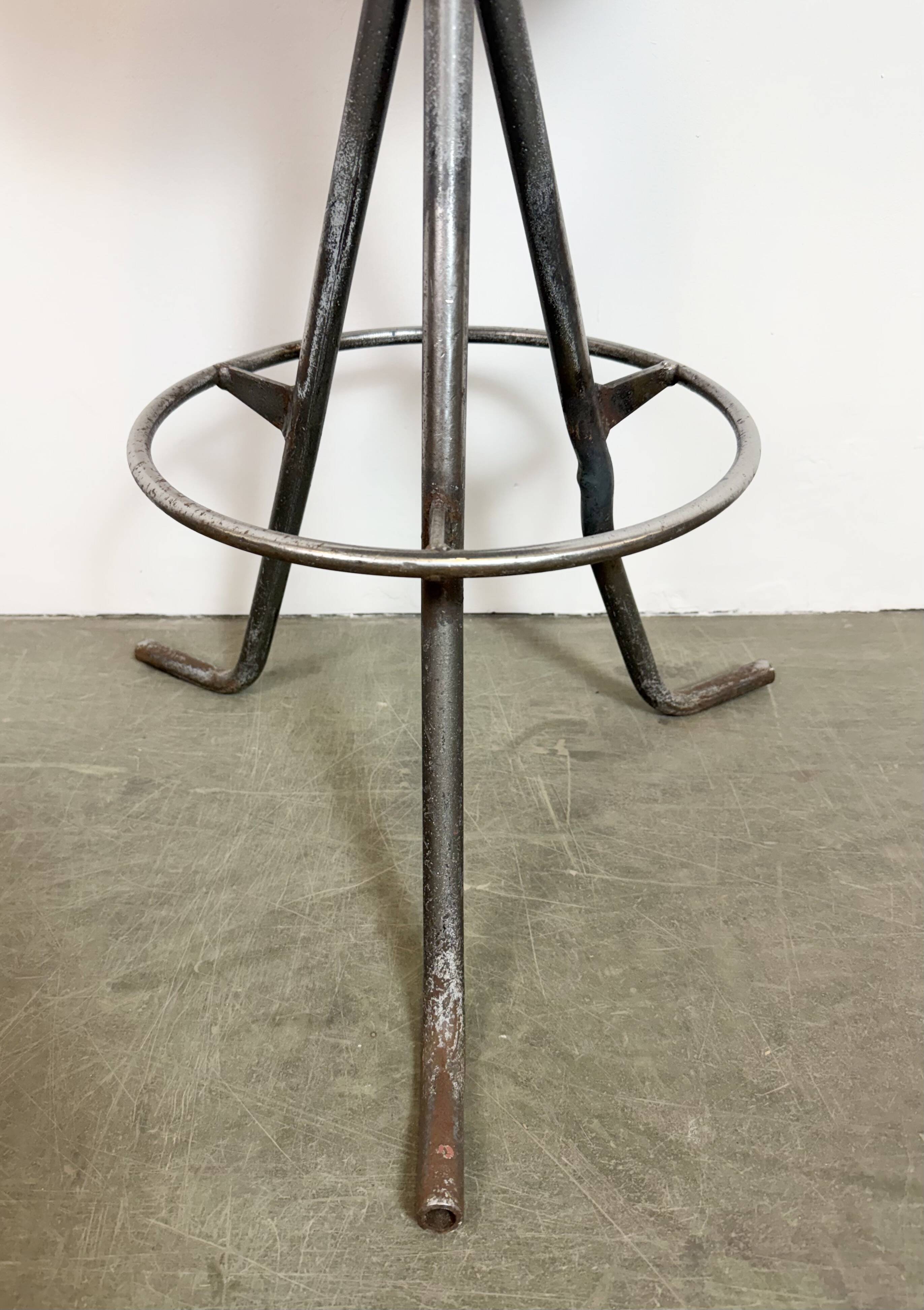 Grey Industrial Workshop Stool, 1960s