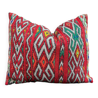 Housse de coussin marocaine vintage berbère en laine