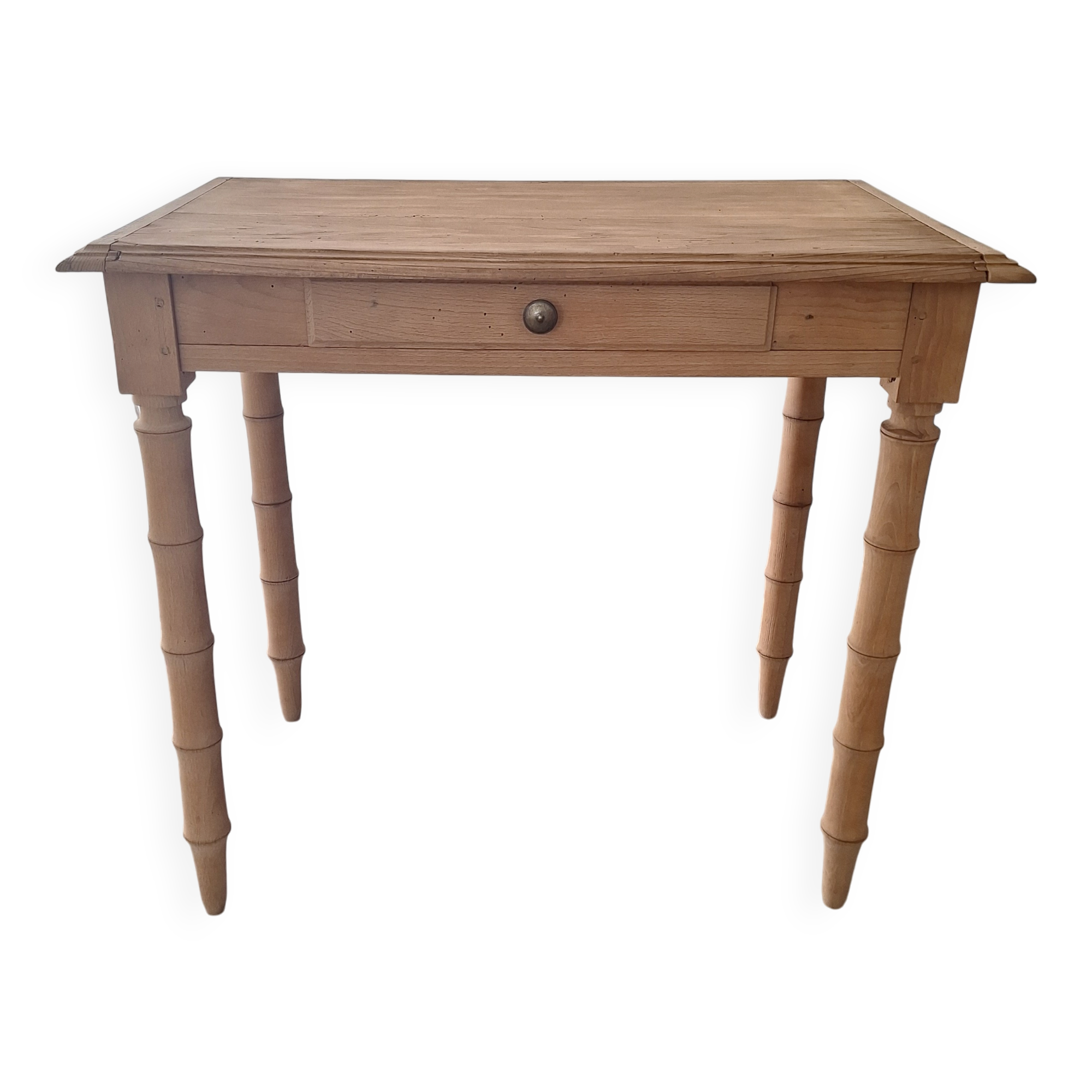Old beech wood bureau/console/side table with bamboo legs.