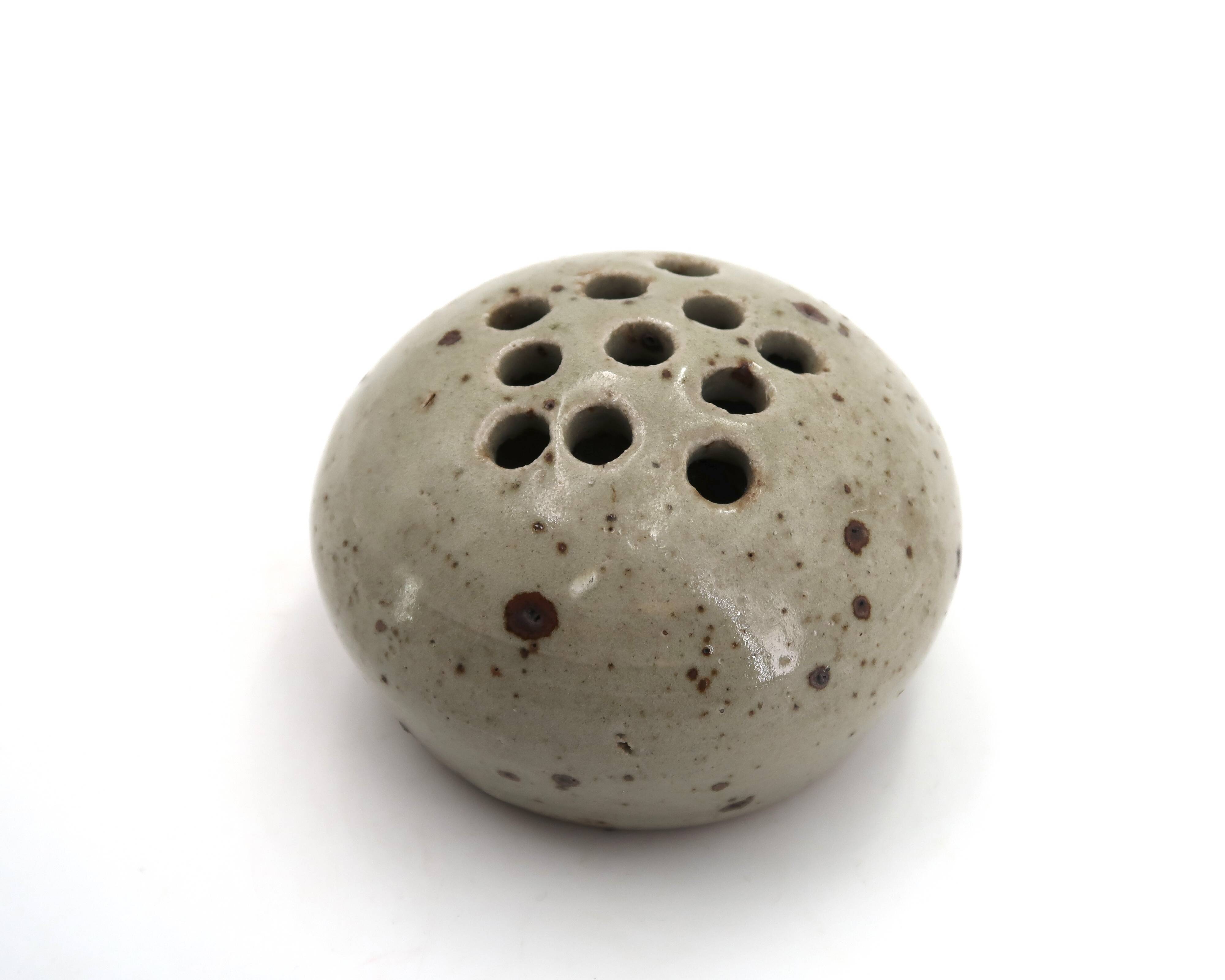 Vase pique fleurs en céramique grès de Pierre Digan, La Borne, années 60