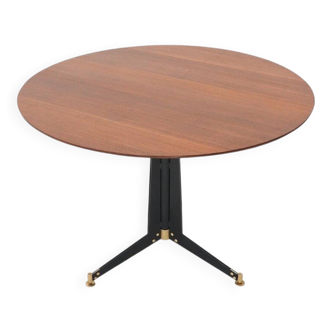 Vintage table with a round top and central base, 1950s.