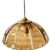 Vintage chandelier with glass dome and vintage gold metal