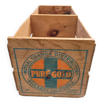 Vintage “Pure Gold” Wooden Crate from California