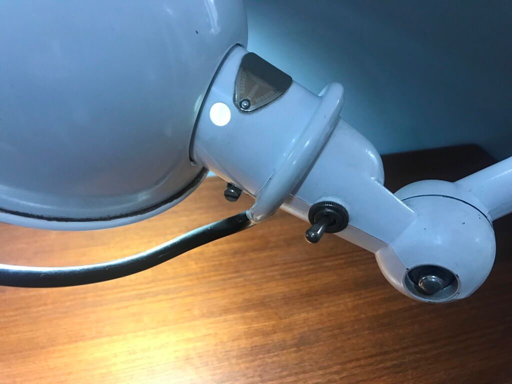 Jieldé desk lamp 2 arms 40cm white original Jean Louis Domecq vintage