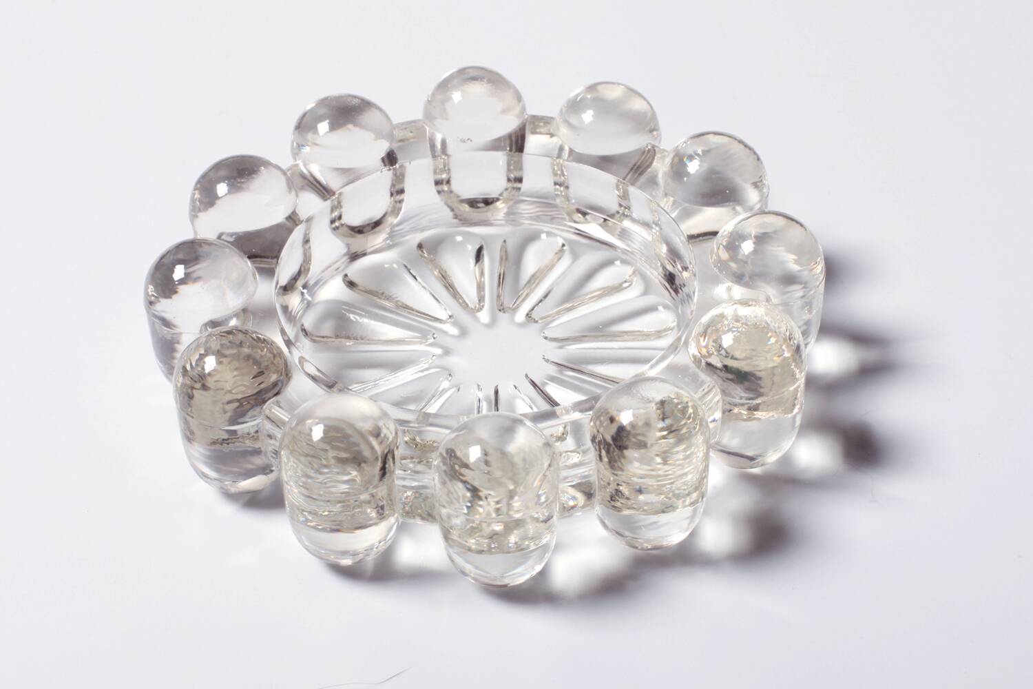 Boopie Bubble Glass Ashtray / Mid-Century Smоking Accessory / Italy / 1950s