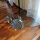 Table basse verre et métal chrome