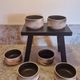 Set of 6 bowls or small salad bowls in stoneware by Molde, Portuguese ceramist.