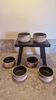 Set of 6 bowls or small salad bowls in stoneware by Molde, Portuguese ceramist.