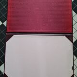 Burgundy leather underhand for office by l'aurige