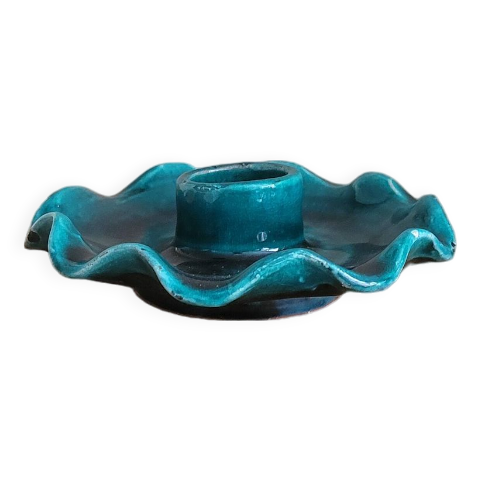 La Redoute x Selency ceramic candle holder 07 green