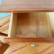 Paire de tables de chevet vintage Mid-century pieds compas