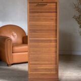 Vintage oak curtain filing cabinet