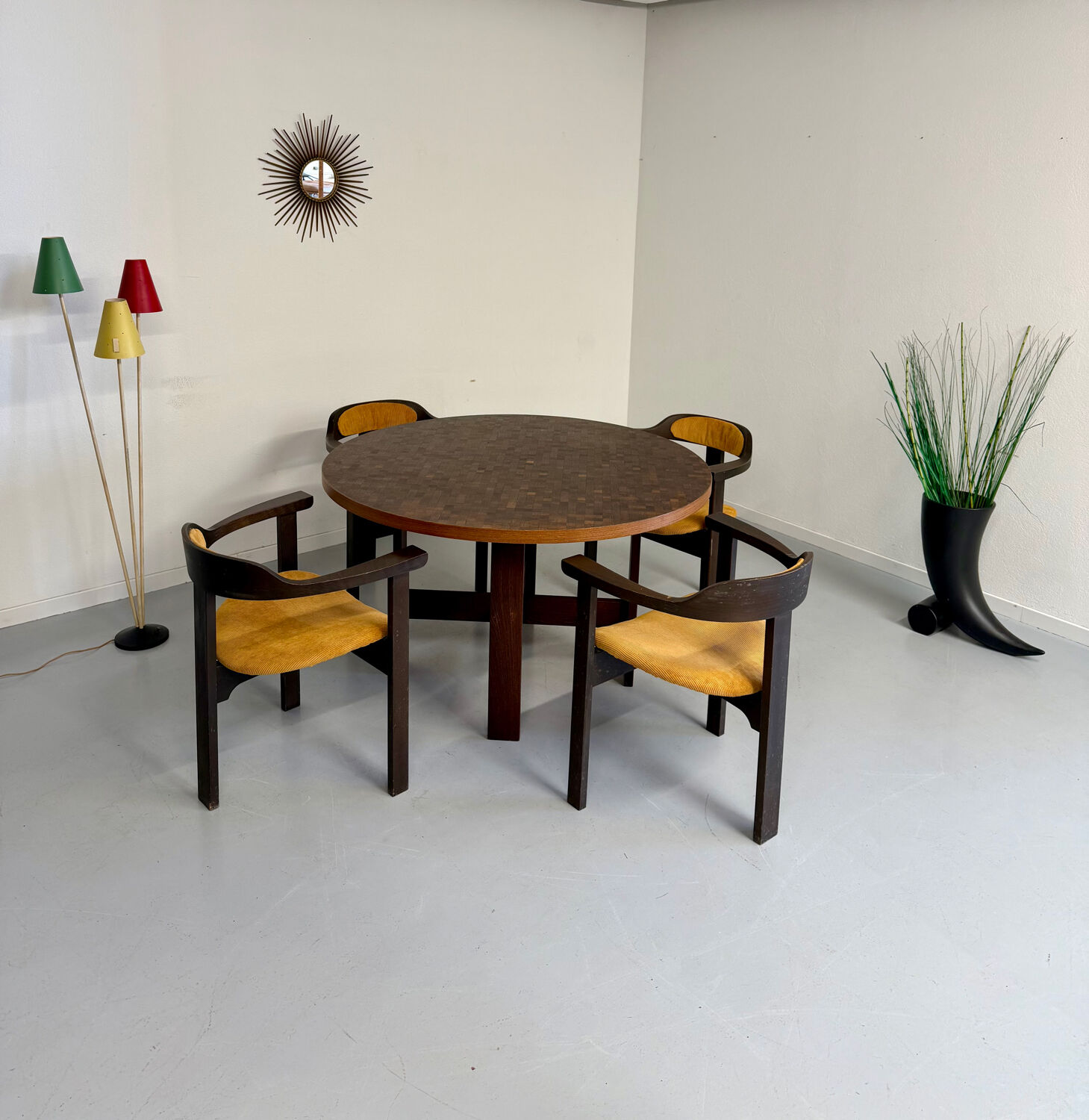 4 chairs model Expo 68 designed by Robert Haussmann, 1960s vintage.