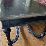 Minister's desk on black leather Napoleon lll