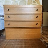 Bedside 3 drawers in light wood