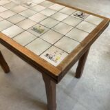 Table extensible en  bois et mosaïque